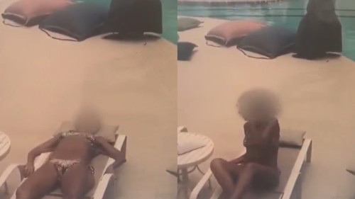 Mulher leva tiro enquanto se bronzeava em condomínio; veja o vídeo