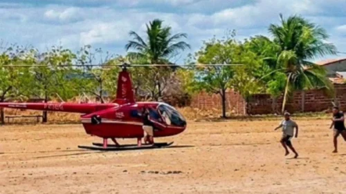 Ocupantes de helicóptero são assaltados após pouso forçado no Ceará