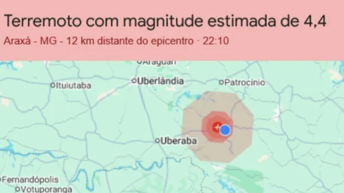Terremoto de magnitude 4.4 atinge Araxá, em Minas Gerais, sem danos registrados