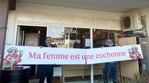 Loja 'Minha Esposa é uma Porca' Gera Polêmica em Cannes, França