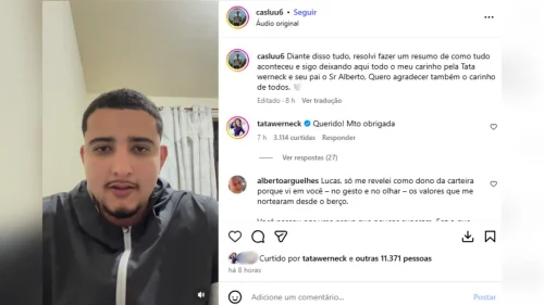 Motoboy devolve carteira de pai de Tatá Werneck e ganha notoriedade