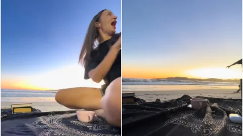 Mulher é atacada por homem armado com faca ao gravar nascer do sol em praia de SC