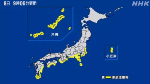 Alerta de tsunami no Japão após terremoto de 8,2 nas Filipinas: veja horários das ondas