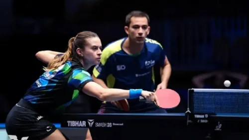 Hugo Calderano e Bruna Takahashi fazem história ao alcançar final inédita em torneio de tênis de mesa