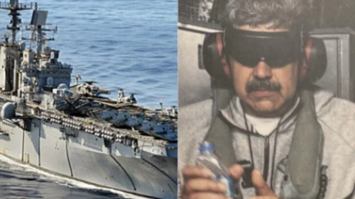 Navio de guerra dos EUA transporta Maduro capturado após operação em Caracas