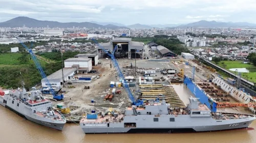 Marinha inicia construção da quarta fragata Tamandaré em Itajaí
