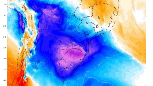 Massa de ar polar extremo deve levar frio de até -8°C ao Sul na próxima semana
