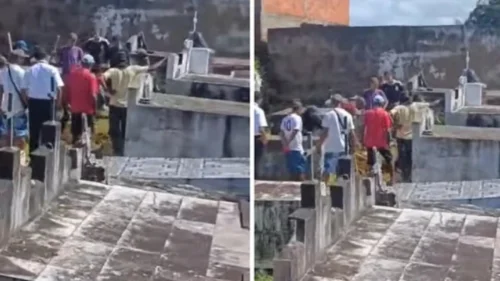 Família escava sepultura de bebê em cemitério de Itacaré por falta de coveiros