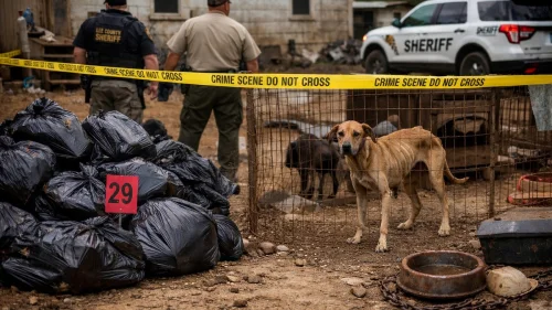 Três são presos após 29 cães mortos serem encontrados em sacos nos EUA