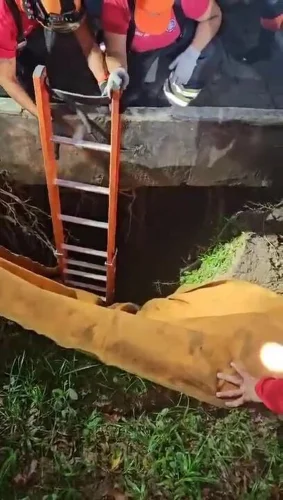 Venezuelano Cai em Bueiro e Precisa de Resgate em Manaus!