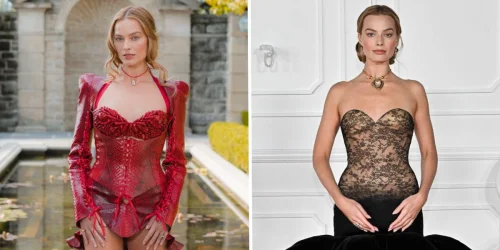 Margot Robbie usa joias de Elizabeth Taylor em estreia de 'Wuthering Heights'