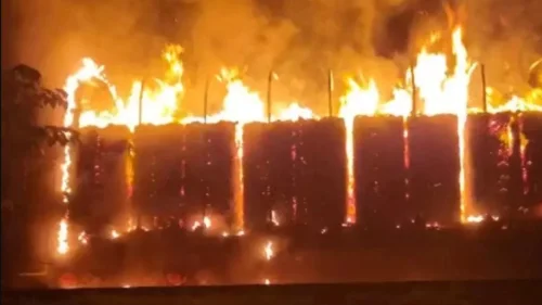 Vagões de carga com celulose são incendiados em ato de vandalismo em Cubatão