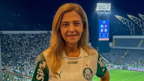 Leila Pereira recena cena de Rocky após classificação do Palmeiras no Mundial