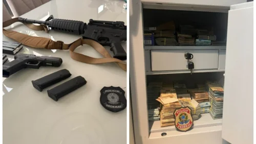 PF apreende fuzil, carros de luxo e dinheiro em fraude do INSS