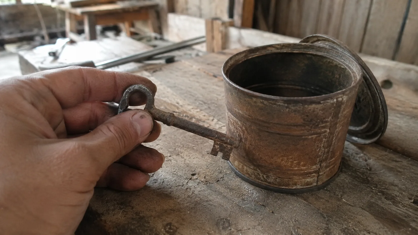 Encontrei uma porta escondida na fazenda dos meus avós  e descobri o que havia sido guardado ali por décadas
